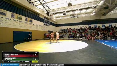 220 lbs Quarterfinal - Brady Martin, Riverside vs Daren Airey, Mt. Spokane