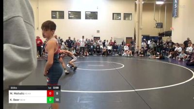 80 lbs Rr Rnd 2 - Maddox Mehalic, All American K-8 vs Kley Beer, Warrior RTC K-8