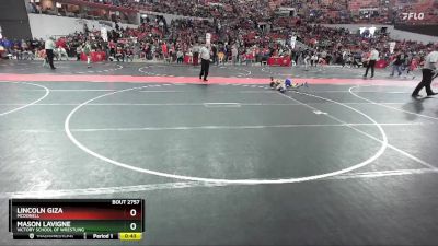 88 lbs Cons. Round 4 - Lincoln Giza, McDonell vs Mason LaVigne, Victory School Of Wrestling