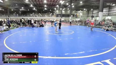 132 lbs Placement (4 Team) - Jacob De La Torre, NORTH CAROLINA WRESTLING FACTORY - RED vs Toby Bowman, BELIEVE TO ACHIEVE