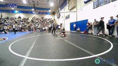 49 lbs Quarterfinal - Michele Thompson, Wyandotte Youth Wrestling vs Joey Jabben, Caney Valley Wrestling