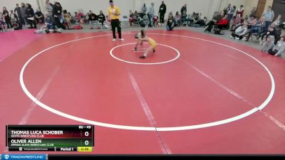 49 lbs Round 4 - Thomas Luca Schober, Scots Wrestling Club vs Oliver Allen, Spring Klein Wrestling Club