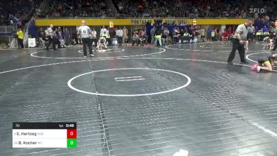 70 lbs Semifinal - Easton Hertzog, Norwin vs Bennett Kocher, Mt. Lebanon