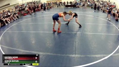 85 lbs Quarterfinals (8 Team) - Korvin Bayles, Utah vs Hayden Nozie, Team Arizona