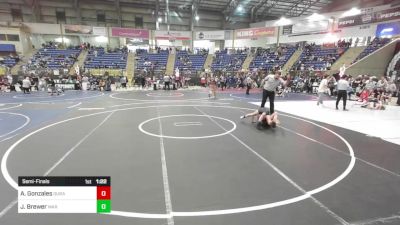 94 lbs Semifinal - Aubrey Gonzales, Duran Elite vs Jasmine Brewer, War