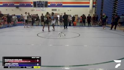 195 lbs Quarterfinal - Rashaud Keeling, Heavy Hitting Hammers Wrestling Club vs Jahsh Zaman, NOVA Wrestling Club