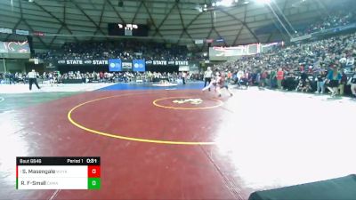 Girls 3A/4A 125 3rd Place Match - Sydney Masengale, West Valley (Yakima) (Girls) vs Reagan Fallon-Small, Camas (Girls)