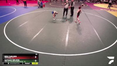 65 lbs Placement (4 Team) - Nathan Nelson, STMA (St. Michael/Albertville) vs Ben Carlsen, Centennial