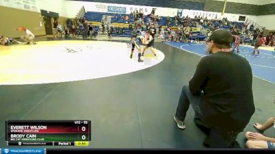 92 lbs Semifinal - Brody Cain, Big Cat Wrestling Club vs Everett Wilson, Spokane Wrestling