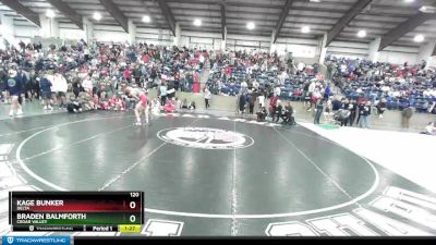 120 lbs Cons. Round 5 - Kage Bunker, Delta vs Braden Balmforth, Cedar Valley