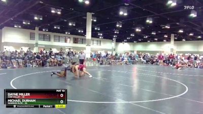 182 lbs Round 1 (16 Team) - Michael Durham, Warrior Elite vs Dayne Miller, Cow Valley