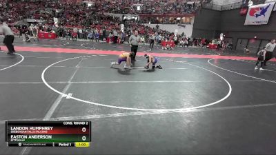 95 lbs Cons. Round 2 - Easton Anderson, Pittsville vs Landon Humphrey, Sheboygan Falls Falcons