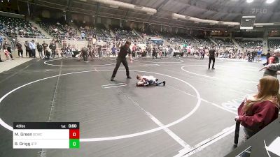 43 lbs Final - Mason Green, Dark Cloud Wrestling Club vs Braylyn Grigg, Tulsa Blue T Panthers