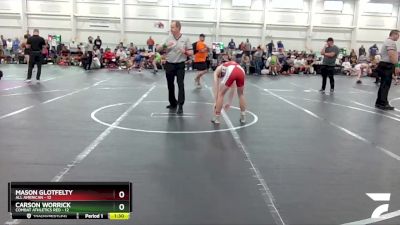 132 lbs Finals (2 Team) - Mason Glotfelty, All American vs Carson Worrick, Combat Athletics Red