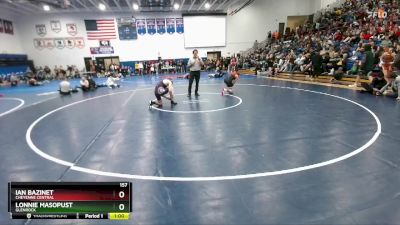 157 lbs Cons. Round 2 - Ian Bazinet, Cheyenne Central vs Lonnie Masopust, Glenrock