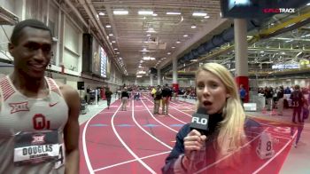 Bryce Douglas after upset win in men’s 60m hurdles