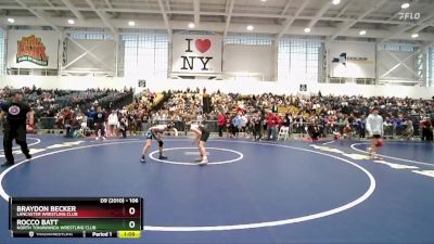 106 lbs Champ. Round 1 - Rocco Batt, North Tonawanda Wrestling Club vs Braydon Becker, Lancaster Wrestling Club