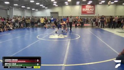 3rd Place Match - Bryce Cole, Richlands Wrestling Club vs Jaxon Cross, Poquoson Athletic Association