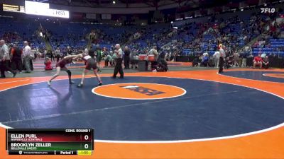 120 lbs Cons. Round 1 - Brooklyn Zeller, Belleville (West) vs Ellen Purl, Naperville (Central)