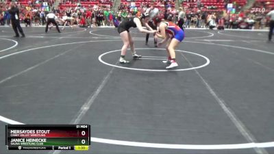 145 lbs Round 4 - Mersaydes Stout, Caney Valley Wrestling vs Janice Heinecke, Salina Wrestling Club