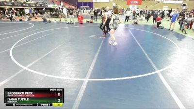 100 lbs Champ. Round 1 - Isaiah Tuttle, Nebraska vs Broderick Peck, Music City Wrestling Club