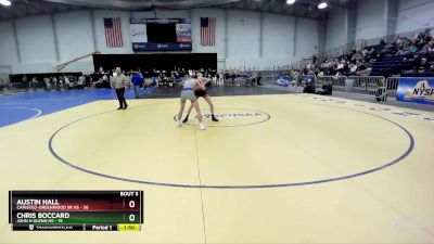 118 lbs Round 3 (3 Team) - Chris Boccard, John H Glenn HS vs Austin Hall, Canisteo-Greenwood Sr HS