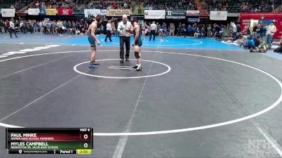 145 lbs Semifinal - Myles Campbell, Redington Sr. Jr/Sr High School vs Paul Minke, Homer High School Mariners