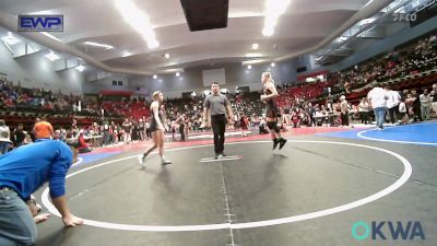 115-125 lbs 3rd Place - Payton Patrick, Coweta Tiger Wrestling vs Charlee Jones, Vinita Kids Wrestling