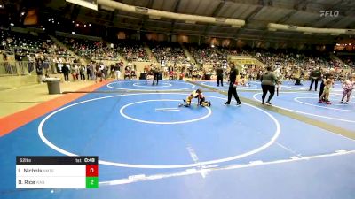 52 lbs Round Of 16 - Labrayon Nichols, North Mabee Team Stampede vs Dallas Rice, Vian Wrestling Club