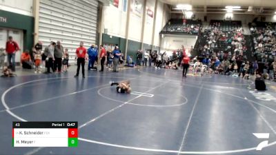 43 lbs Quarterfinal - Kolten Schneider, FoxFit vs Hunter Meyer, Elkhorn Valley Wrestling Club