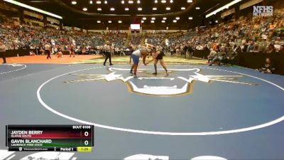 6A - 285 lbs Champ. Round 1 - Jayden Berry, Olathe South vs Gavin Blanchard, Lawrence-Free State