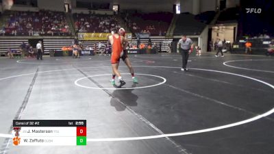 157 lbs Consi Of 32 #2 - Jay Masterson, Texas Tech vs Will Zaffuto, Clemson