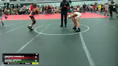 96 lbs Round 8 (10 Team) - Dominic Esposito, Terps Xpress MS vs Vincenzo Mannello, GPS