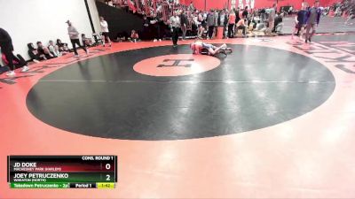 126 lbs Cons. Round 1 - Joey Petruczenko, Wheaton (NORTH) vs JD Doke, Machesney Park (HARLEM)