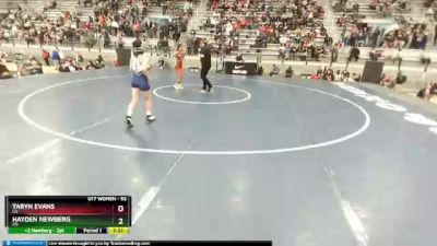 53 lbs Champ. Round 1 - Taryn Evans, CA vs Hayden Newberg, CO