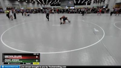 150 lbs Cons. Round 6 - Pedro Jimenez, Relentless Training Center vs Greyson Zellers, Team Tulsa Wrestling Club