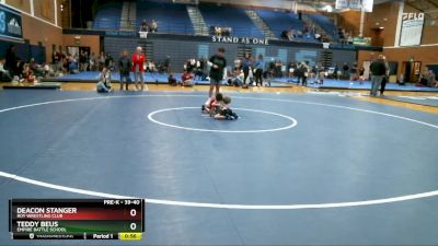 39-40 lbs Round 3 - Teddy Beus, Empire Battle School vs Deacon Stanger, Roy Wrestling Club