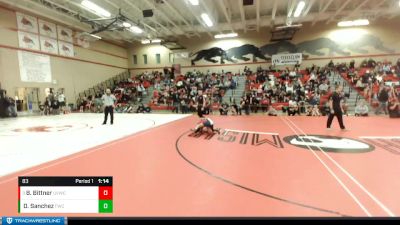 83 lbs Semifinal - Bryce Bittner, UP Vikings Wrestling Club vs Dominick Sanchez, Forks Wrestling Club