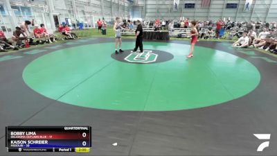 94 lbs Quarters & 1st Wb (16 Team) - Bobby Lima, Oklahoma Outlaws Blue vs Kaison Schreier, Missouri