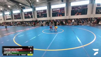 55 lbs Quarterfinal - Cortney Pacely Ii, Rise Wrestling vs Thomas Luca Schober, Cardinal Wrestling Club