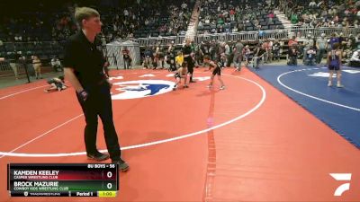 56 lbs Cons. Round 3 - Brock Mazurie, Cowboy Kids Wrestling Club vs Kamden Keeley, Casper Wrestling Club