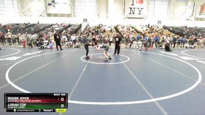 106 lbs Cons. Round 2 - Roger Joyce, Black Belt Wrestling Academy vs Logan Cox, Club Not Listed