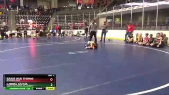 50 lbs 1st Place Match - Gabriel Garcia, Siouxland Wrestling Academy vs Julius JuJu Thomas, Nebraska Boyz