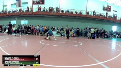 120 lbs Champ. Round 2 - Brock Raasch, Carmel USA Wrestling Club vs Xavier Flores, Center Grove Wrestling Club