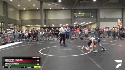 73 lbs Semifinal - Brogan Dirks, Scott City vs Benjamin Higgins, Team Hammer