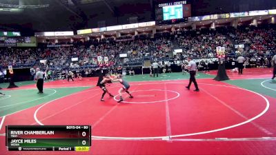 80 lbs Cons. Round 3 - Jayce Miles, WEWA vs River Chamberlain, TBG1