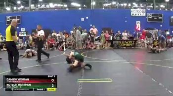 72 lbs Semis & 1st Wrestleback (8 Team) - Damien Yeoman, Team Iowa Blue vs Kotlon Hartmen, Steel Valley