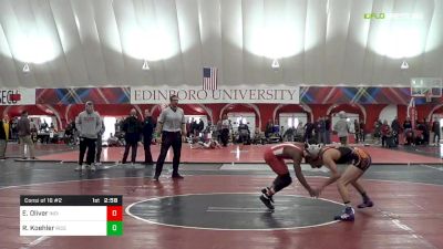 125 lbs Consi Of 16 #2 - Elijah Oliver, Indiana vs Richie Koehler, Rider