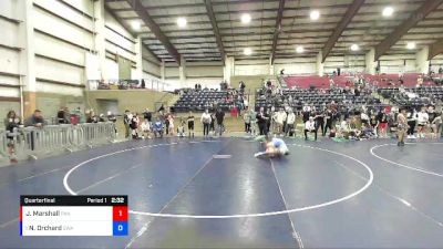 160 lbs Quarterfinal - Nicholas Orchard, Sanderson Wrestling Academy vs Jacob Marshall, Panguitch