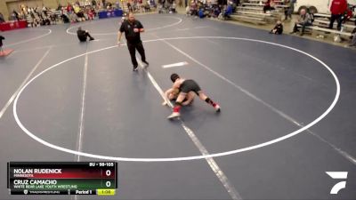 98-105 lbs Round 3 - Cruz Camacho, White Bear Lake Youth Wrestling vs Nolan Rudenick, Minnesota